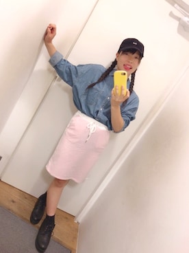 「Honeys（ハニーズ）のアイテム（ニットキャップ/ビーニー）」を使った、あいさん（レディース・153cm）の秋コーディネート