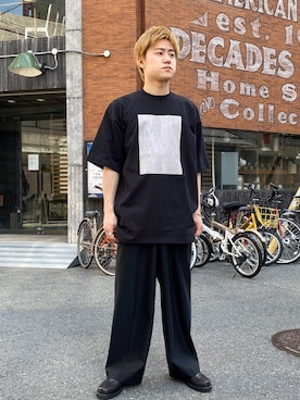 「CLANE（クラネ）のアイテム（トップス）」を使った、JUNPEIさん（メンズ・168cm）の春コーディネート