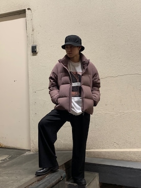 「STUDIOUS（ステュディオス）のアイテム（ダウンジャケット/コート）」を使った、JUNPEIさん（メンズ・168cm）の冬コーディネート