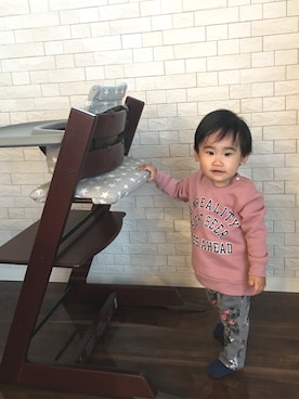 「Carter's（カーターズ）のアイテム（レッグウェア）」を使った、risa09さん（キッズ・70cm）の秋コーディネート