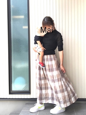 「BeBe（ベベ）のアイテム（帽子）」を使った、mai✺maiさん（レディース・158cm）の夏コーディネート