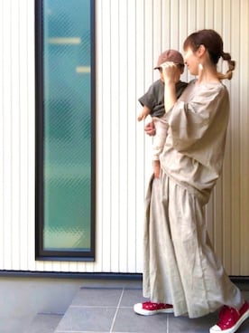「赤コンバース」｜「アイテム（その他）」を使った、mai✺maiさん（レディース・158cm）の秋コーディネート