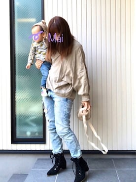「アイテム（ブーティ）」を使った、mai✺maiさん（レディース・158cm）の秋コーディネート