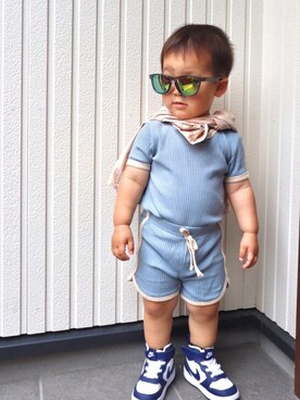 「NIKE」｜「アイテム（ママ＆ベビー）」を使った、mai✺maiさん（キッズ・80cm）の夏コーディネート