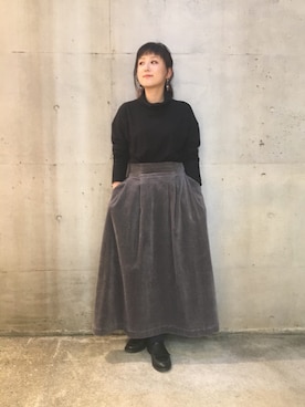 「アイテム（その他シューズ）」を使った、Yui Takataさん（レディース・160cm）の冬コーディネート