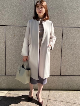 「green label relaxing（グリーンレーベルリラクシング）のアイテム（その他アウター）」を使った、AKIさん（レディース・163cm）の秋コーディネート