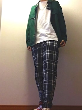 「ARCADE（アーケード）のアイテム（パンツ）」を使った、tatsuさん（メンズ・181cm）の春コーディネート