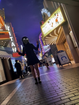 「PAGEBOY（ページボーイ）のアイテム（ライダースジャケット）」を使った、Chiichanさん（レディース・165cm）の冬コーディネート