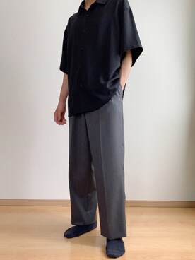 「DIGAWEL（ディガウェル）のアイテム（スラックス）」を使った、淀さん（メンズ・172cm）の夏コーディネート