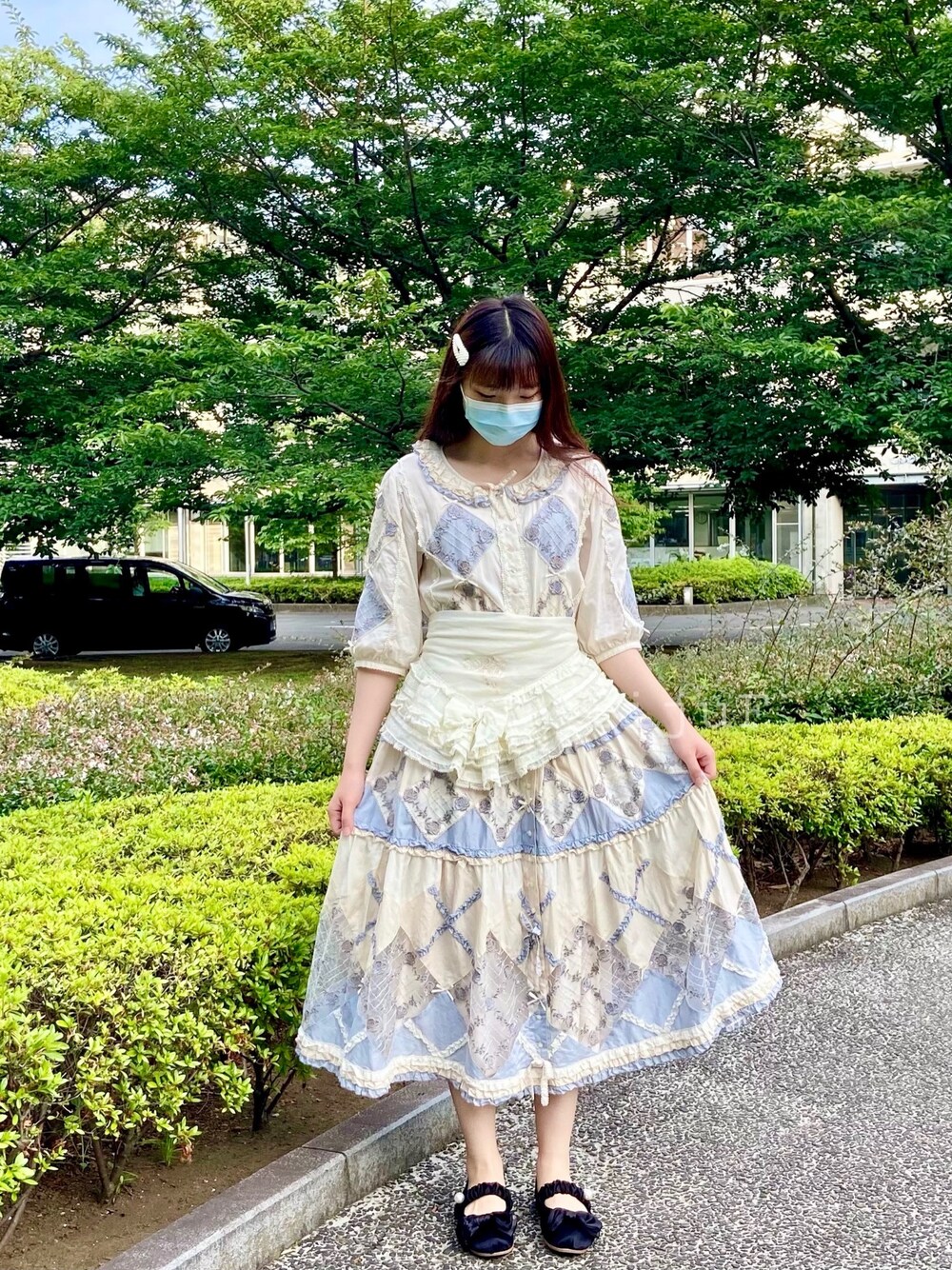 「PINK HOUSEのアイテム（フォーマルスーツ/小物、ベージュ系）」を使った、lareina37さん（レディース・165cm）の夏コーディネートの1枚目の写真