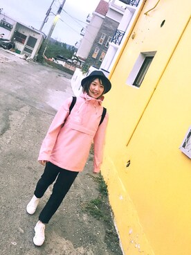 「SPAO（スパオ）のアイテム（モッズコート）」を使った、丢丢丢酱さん（レディース・162cm）の秋コーディネート