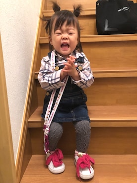 「Baddy Lee（バディリー）のアイテム」を使った、cocoさん（キッズ・70cm）の秋コーディネート