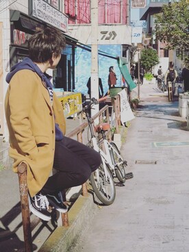「BEAUTY&YOUTH UNITED ARROWS（ビューティーアンドユースユナイテッドアローズ）のチェスターコート（チェスターコート、ブラウン系）」を使った、shunさん（メンズ・164cm）の冬コーディネート