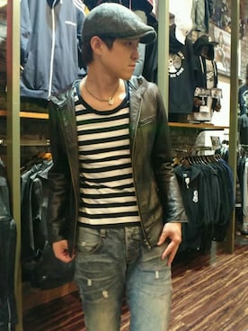 「HELL CAT PUNKS（ヘルキャットパンクス）のアイテム（トップス）」を使った、kさん（メンズ・175cm）の秋コーディネート