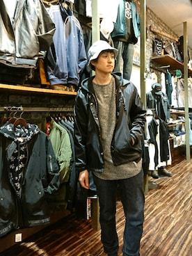 「DOPE（ドープ）のアイテム（帽子）」を使った、kさん（メンズ・175cm）の秋コーディネート