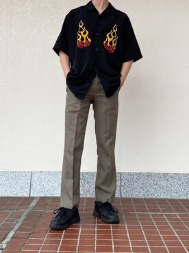 「Yohji Yamamoto（ヨウジヤマモト）のアイテム（スラックス）」を使った、りーくんさん（メンズ・172cm）の夏コーディネート