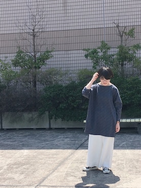 「PUAL CE CIN（ピュアルセシン）のアイテム（チュニック）」を使った、kahoさん（レディース・154cm）の春コーディネート