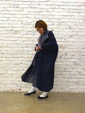 「BEAMS BOY（ビームスボーイ）のアイテム（ヘアピン）」を使った、kahoさん（レディース・154cm）の冬コーディネート