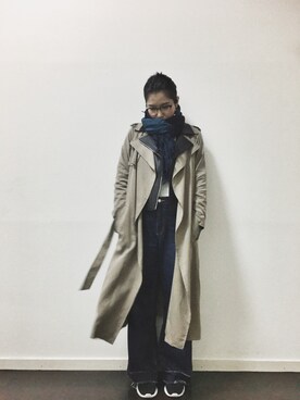 「DOMA（ドマ）のアイテム（ジャケット/アウター）」を使った、のぐちさん（レディース・163cm）の冬コーディネート