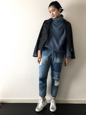 「DOMA（ドマ）のアイテム（ジャケット/アウター）」を使った、のぐちさん（レディース・163cm）の冬コーディネート