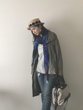 「JANE CARR（ジェンカー）のアイテム」を使った、のぐちさん（レディース・163cm）の春コーディネート