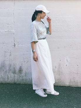 「Ambassadors of minimalismのアイテム」を使った、のぐちさん（レディース・163cm）の夏コーディネート