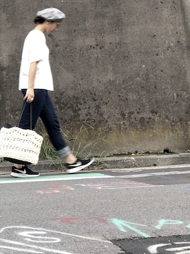 「KBF+（ケービーエフプラス）のアイテム（帽子）」を使った、のぐちさん（レディース・163cm）の秋コーディネート