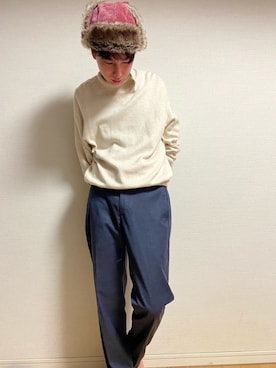 「コーデュロイキャップ」｜Kazuma Mさん（メンズ・169cm）の冬コーディネート