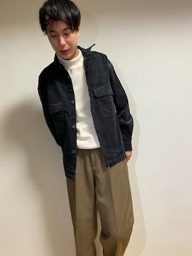 「コーデュロイシャツ」｜Kazuma Mさん（メンズ・169cm・20代）の冬コーディネート