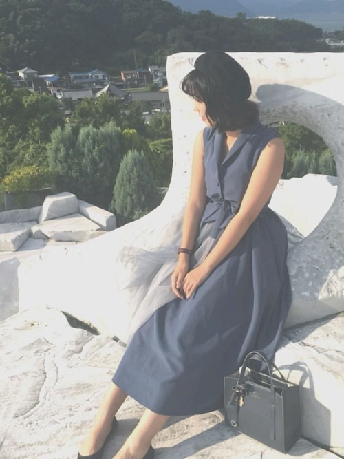 Ameri（アメリ）の「TULLE DOCKING DRESS（ワンピース）」 - WEAR