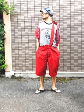 「OKABASHI（オカバシ）のアイテム」を使った、いとーさんさん（メンズ・168cm）の夏コーディネート