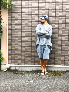 「OKABASHI（オカバシ）のアイテム」を使った、いとーさんさん（メンズ・168cm）の夏コーディネート