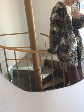 「Another Edition（アナザーエディション）のアイテム（その他アウター）」を使った、Sakiさん（レディース・158cm）の冬コーディネート