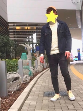 「AZUL by moussy（アズールバイマウジー）のアイテム（キャップ）」を使った、☆さん（メンズ・169cm）の冬コーディネート