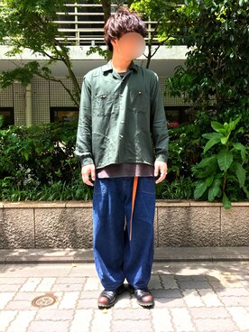 「SASQUATCHfabrix.（サスクワァッチファブリックス）のアイテム」を使った、Hさん（メンズ・182cm）の春コーディネート