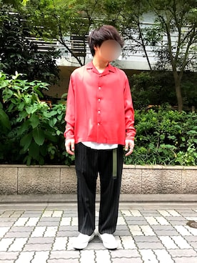 「HUKAMI（フカミ）のアイテム」を使った、Hさん（メンズ・182cm）の夏コーディネート