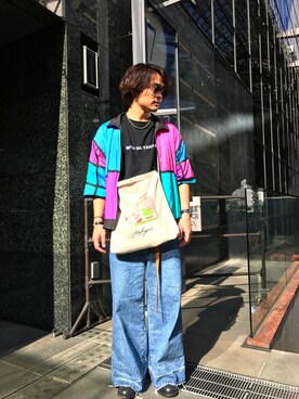 「SASQUATCHfabrix.（サスクワァッチファブリックス）のアイテム」を使った、Hさん（メンズ・182cm）の秋コーディネート