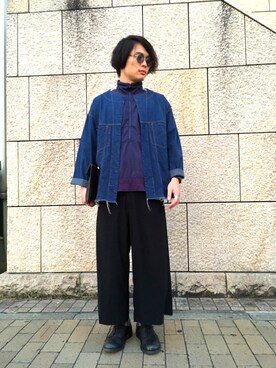 「SASQUATCHfabrix.（サスクワァッチファブリックス）のアイテム」を使った、Hさん（メンズ・182cm）の秋コーディネート