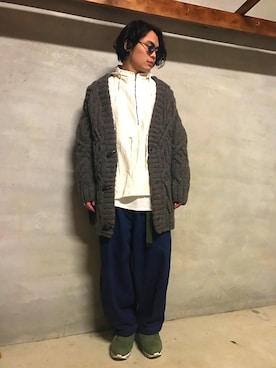「SASQUATCHfabrix.（サスクワァッチファブリックス）のアイテム」を使った、Hさん（メンズ・182cm）の冬コーディネート