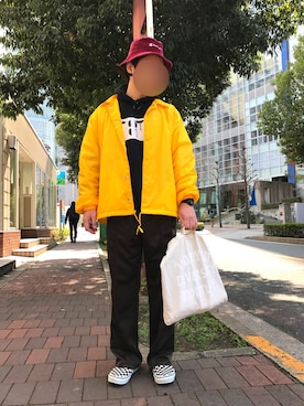 「TENBOX（テンボックス）のアイテム（その他アウター）」を使った、Hさん（メンズ・182cm）の春コーディネート