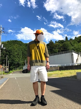 「LEH（レー）のアイテム（アクセサリー）」を使った、Hさん（メンズ・182cm）の夏コーディネート