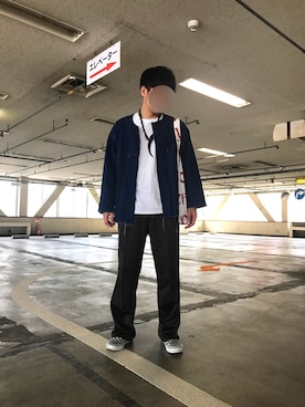 「SASQUATCHfabrix.（サスクワァッチファブリックス）のアイテム」を使った、Hさん（メンズ・182cm）の秋コーディネート