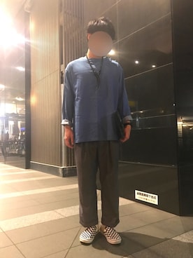「LEH（レー）のアイテム（アクセサリー）」を使った、Hさん（メンズ・182cm）の秋コーディネート
