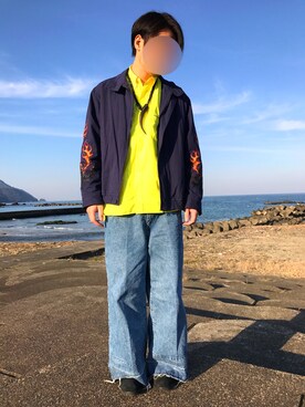 「SASQUATCHfabrix.（サスクワァッチファブリックス）のアイテム」を使った、Hさん（メンズ・182cm）の冬コーディネート