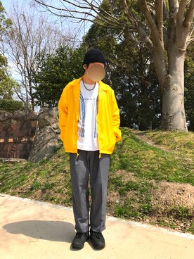 「TENBOX（テンボックス）のアイテム（その他アウター）」を使った、Hさん（メンズ・182cm）の春コーディネート