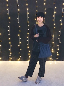 「New Balance」｜「アイテム（キャスケット）」を使った、Sandy さん（レディース・160cm）の春コーディネート