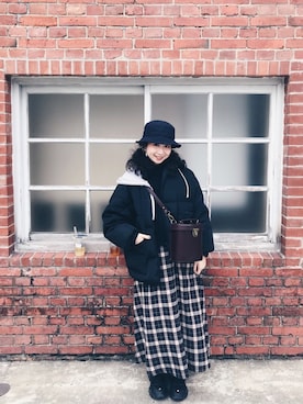 「PAZZO」｜「アイテム（ジャケット/アウター）」を使った、Sandy さん（レディース・160cm）の冬コーディネート