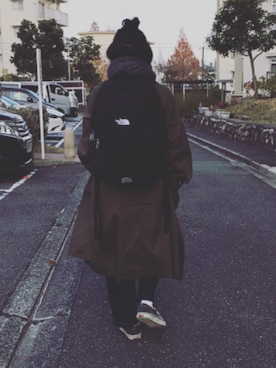「SEVENDAYS=SUNDAY（セブンデイズサンデイ）のアイテム（モッズコート）」を使った、のっさんさん（レディース・157cm）の冬コーディネート
