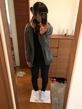 「A part by（アパートバイ）のアイテム（パーカー）」を使った、さやってぃさん（レディース・162cm）の冬コーディネート