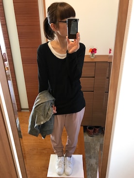 「A part by（アパートバイ）のアイテム（パーカー）」を使った、さやってぃさん（レディース・162cm）の冬コーディネート